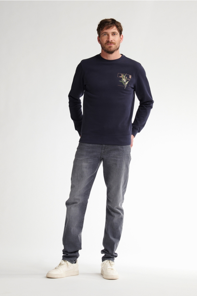 SWEATER MET PRINT M 3050 SWR340 5092 Royal Navy